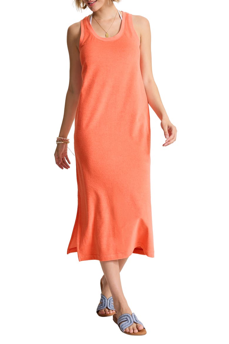 Suncoast Loop Terry Midi Dress, Main, color, EMBER RED