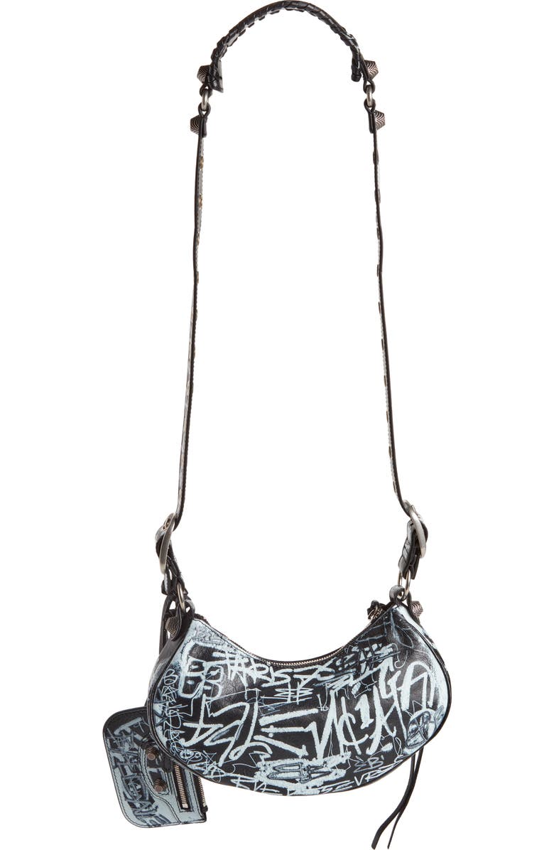 Balenciaga Extra Small Le Cagole Graffiti Lambskin Shoulder Bag, Alternate, color,