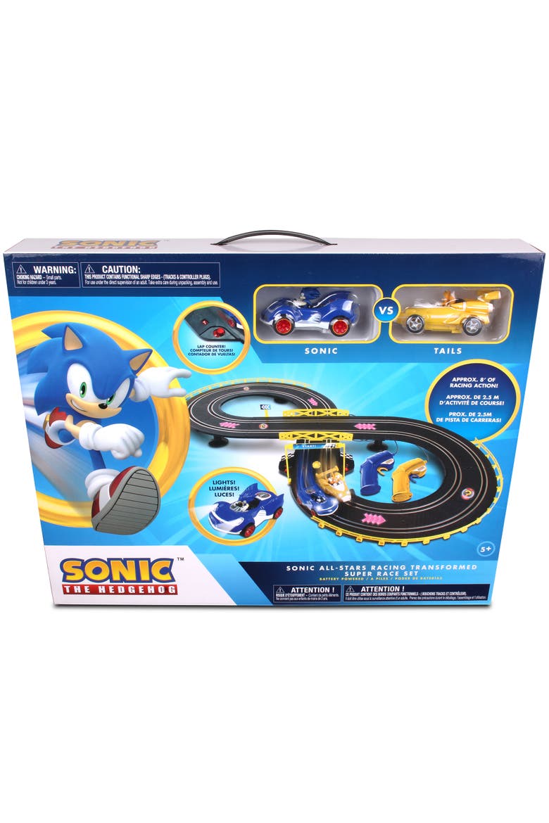 Sonic & Tails Remote Control Slot Car Race Set, Ages 5+, Main, color, Multicolored
