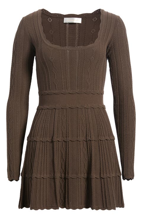 Lunelle Cable Knit Minidress