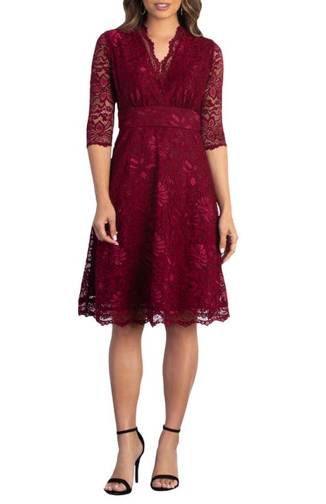 Mademoiselle A-Line Lace Cocktail Dress