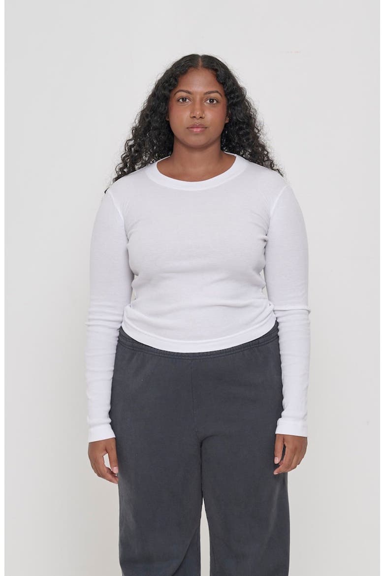 Rib Long Sleeve, Alternate, color, White