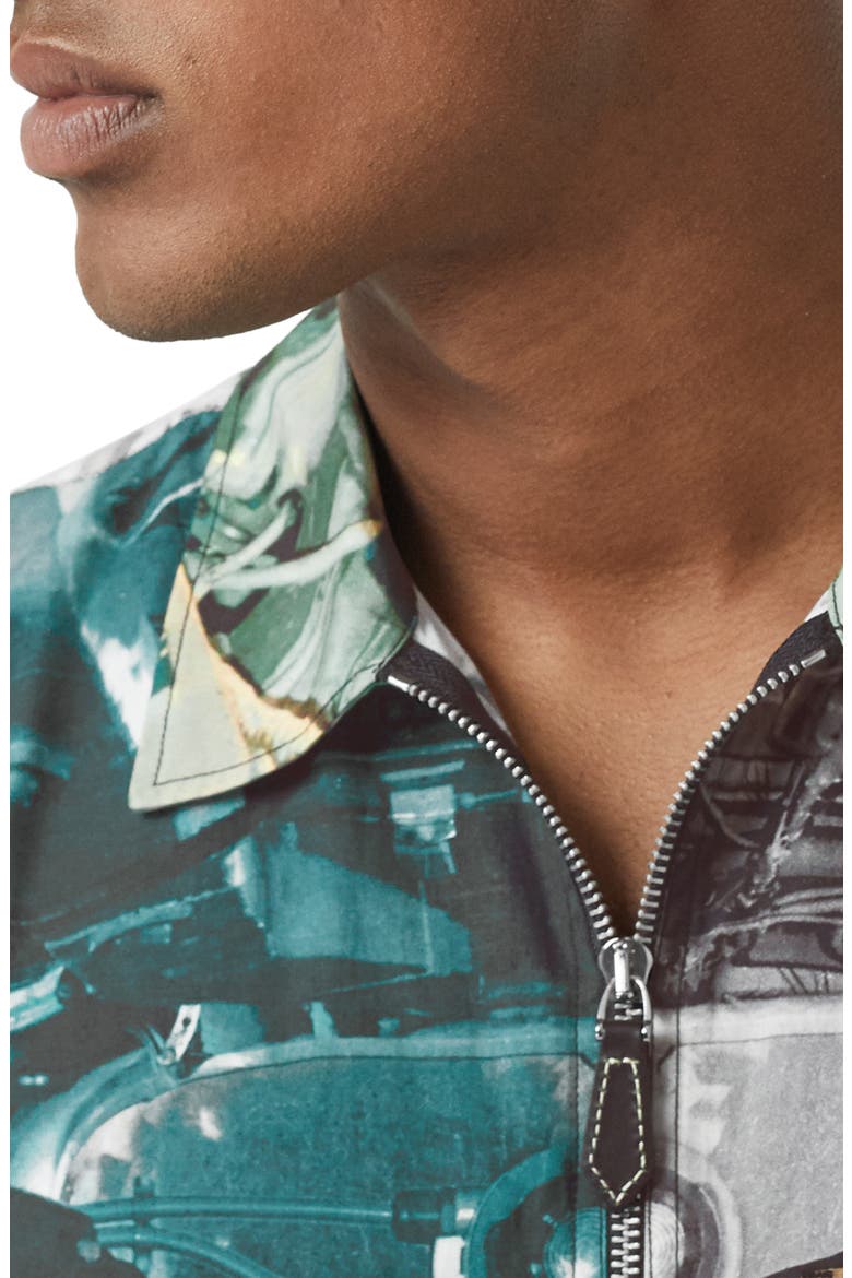 Hydeshirt Half Zip Popover Shirt, Alternate, color, MONOCHROME IP PTTN