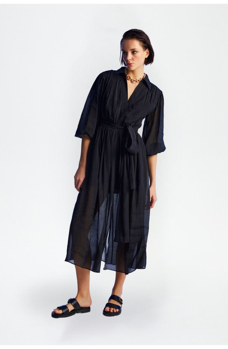 Nocturne Balloon Sleeves Dress, Main, color, 