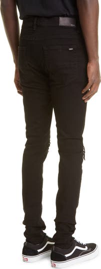 Men's MX1 Bandana Ripped Patch Skinny Jeans