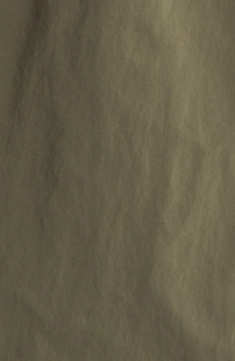 HUGO Eratino Solid Short Sleeve Nylon Button-Up Shirt, Alternate, color, Dark Beige