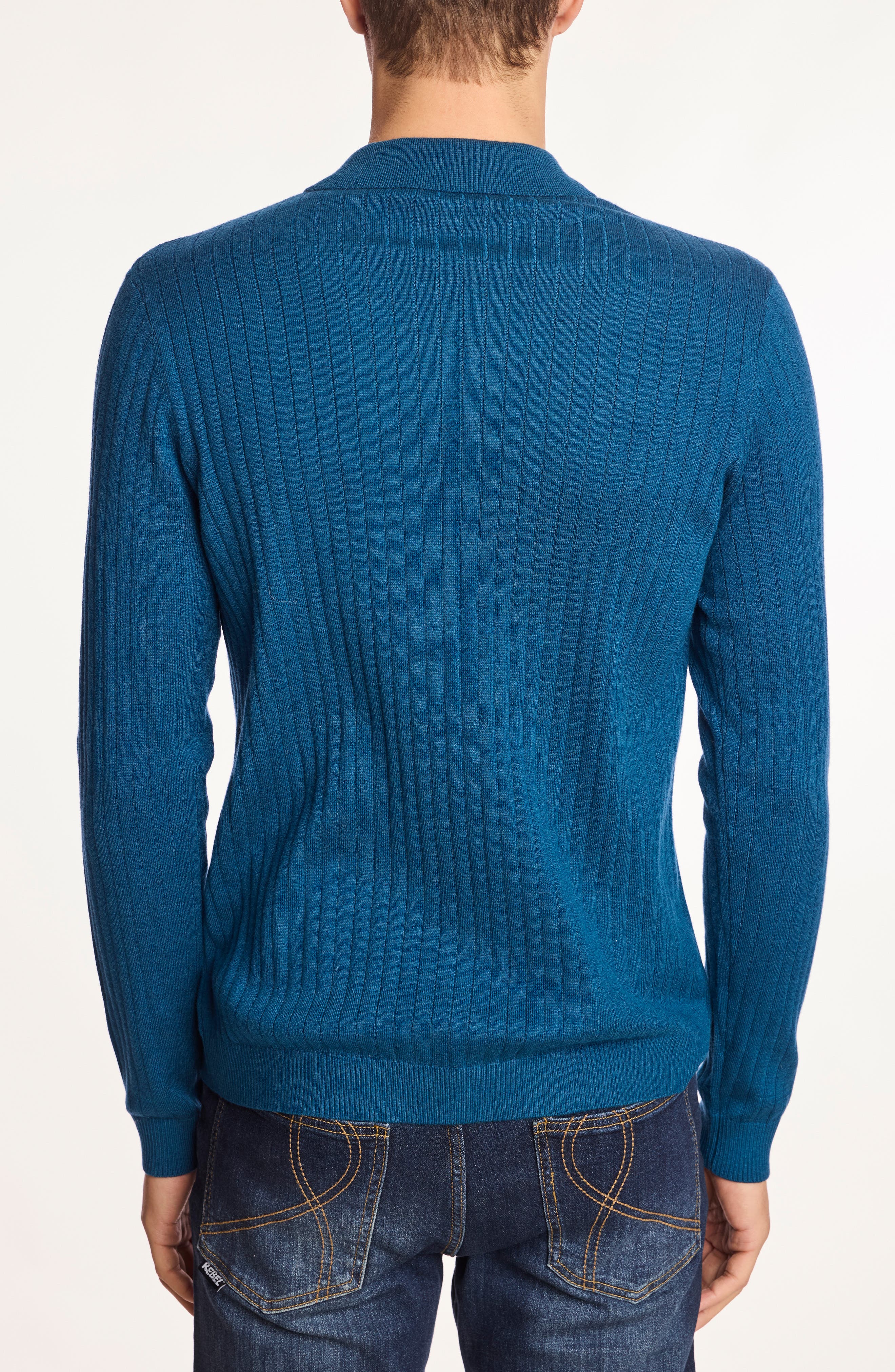 Rib Button-Up Polo - image 2