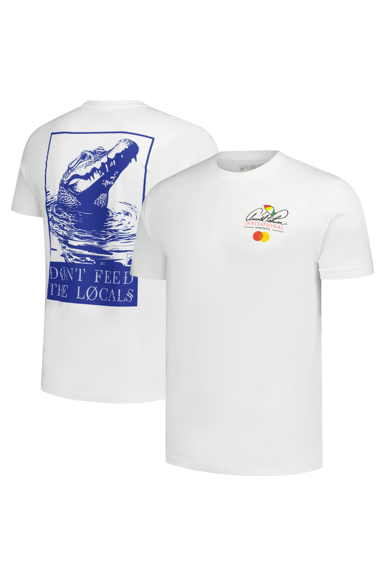 Unisex Flomotion White Arnold Palmer Invitational Don't Feed the Locals T-Shirt, Main, color, White