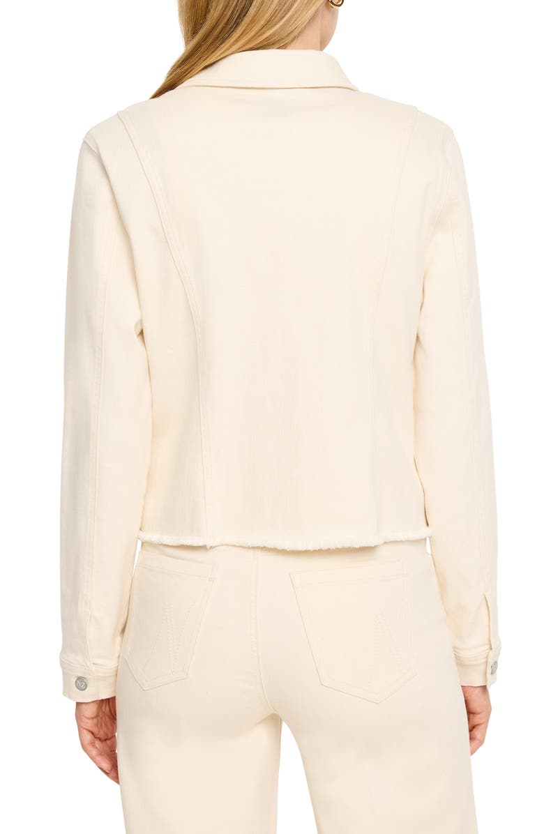 NIC+ZOE Essential Fray Hem Denim Jacket, Alternate, color, Canvas