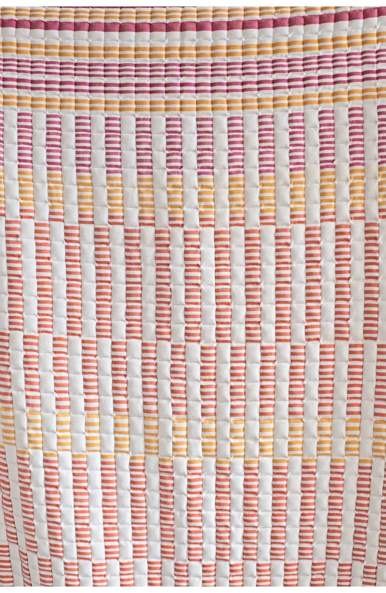 Inner Child Sunset Sujani Quilt, Alternate, color, Queen