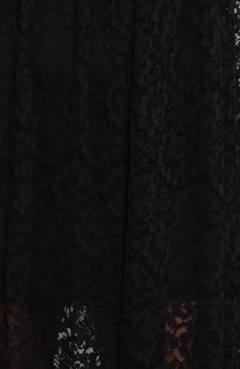 Petal & Pup Davina Lace Strapless Maxi Dress, Alternate, color, Black Lace