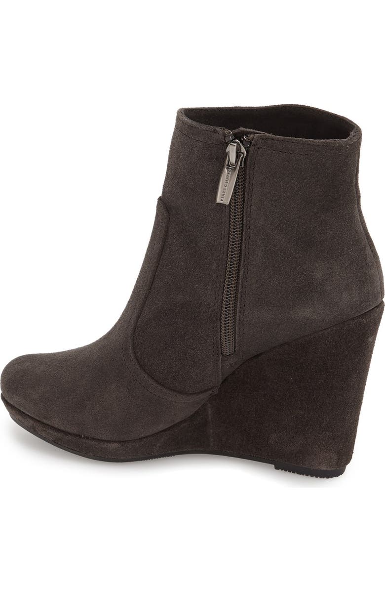 Vince Camuto 'Abrum' Wedge Bootie, Alternate, color, Charcoal Grey Suede