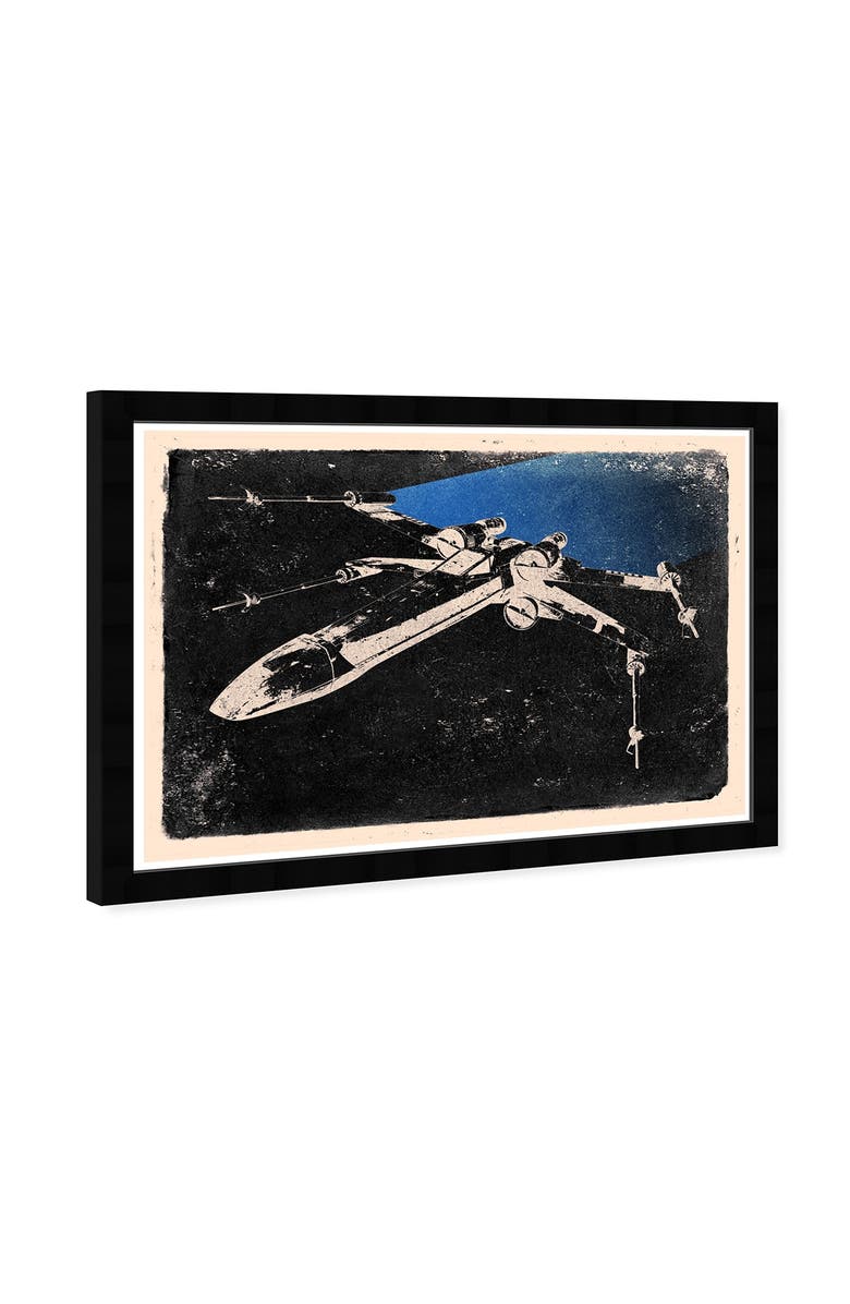 Wynwood Studio Galactic Spaceship Wall Art, Alternate, color, Black