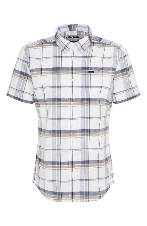 Barbour Dudley Plaid Short Sleeve Cotton Button-up Shirt