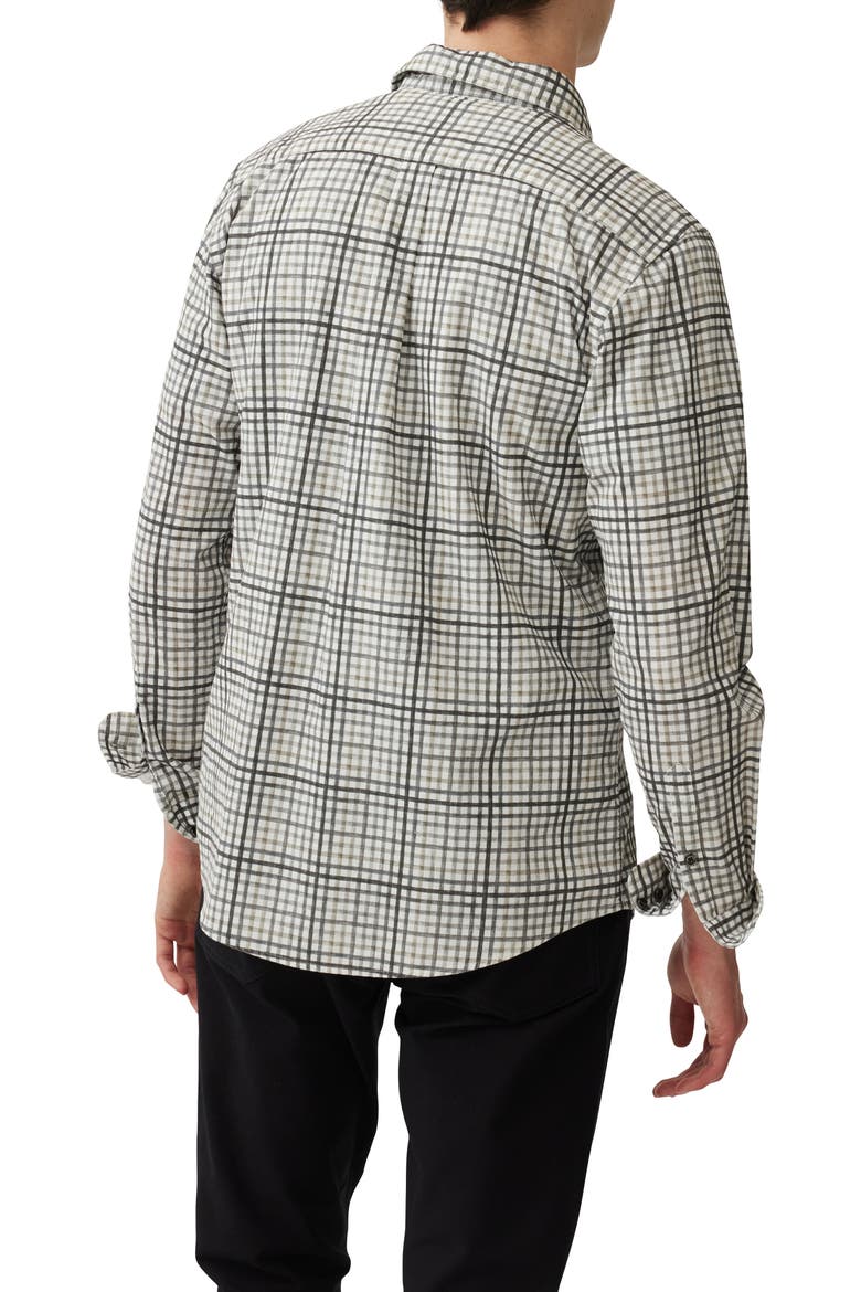 Brookdale Check Cordoroy Button-Up Shirt, Alternate, color, CHARCOAL