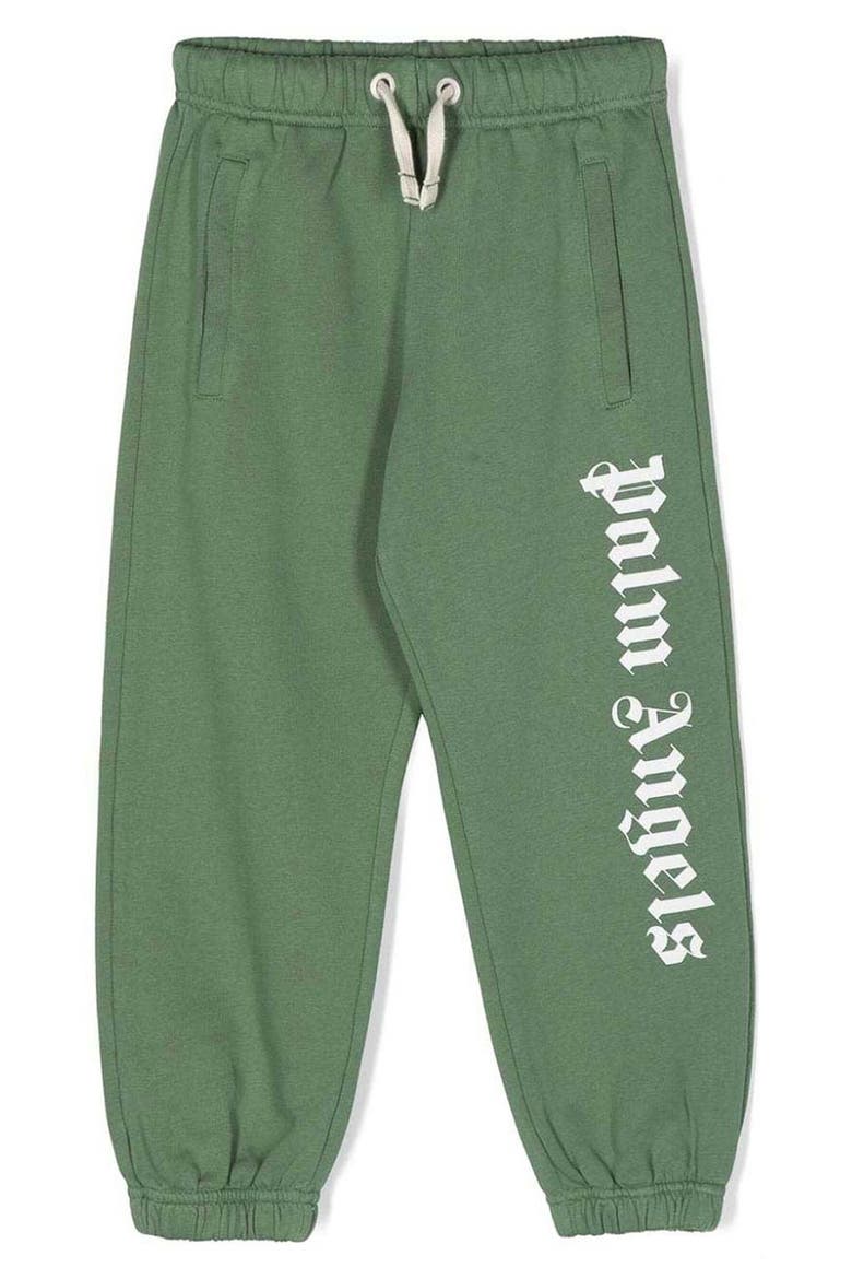 Kids' Overlogo Sweatpants, Main, color, GREEN/ WHITE