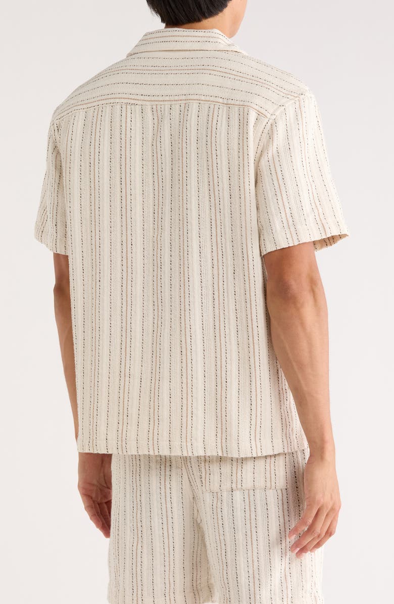 Cactus Man Relaxed Fit Stripe Textured Camp Shirt, Alternate, color, 