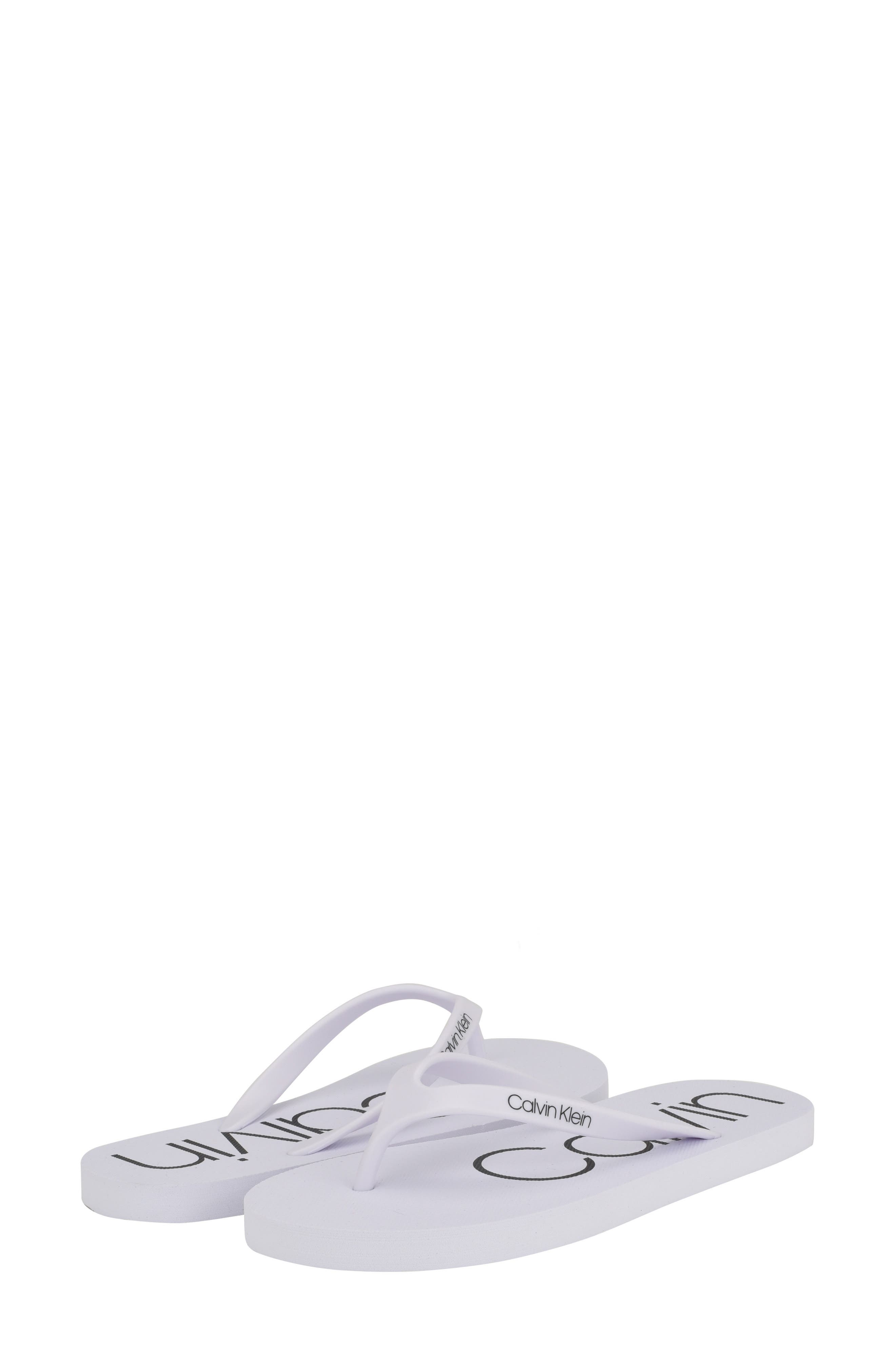 Calvin Klein Salma Flip Flop, Alternate, color, White