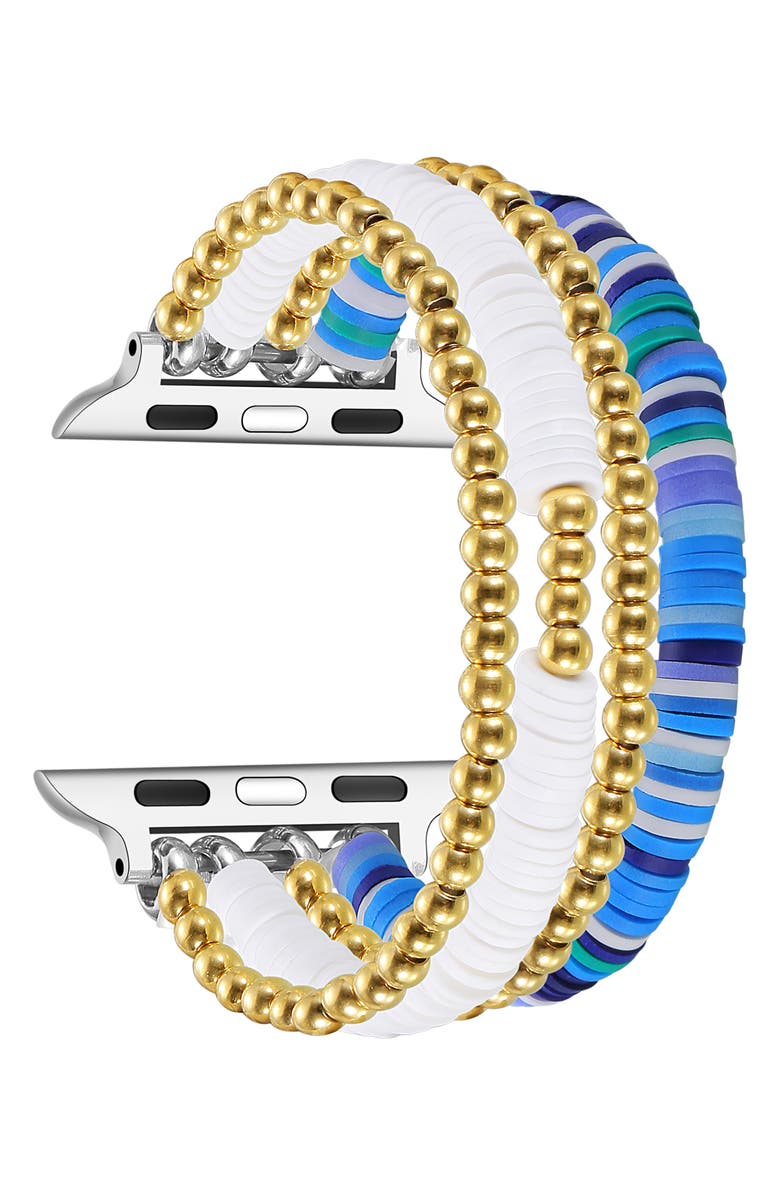 The Posh Tech Bestie Beaded Bracelet Apple Watch<sup>®</sup> Watchband, Alternate, color,