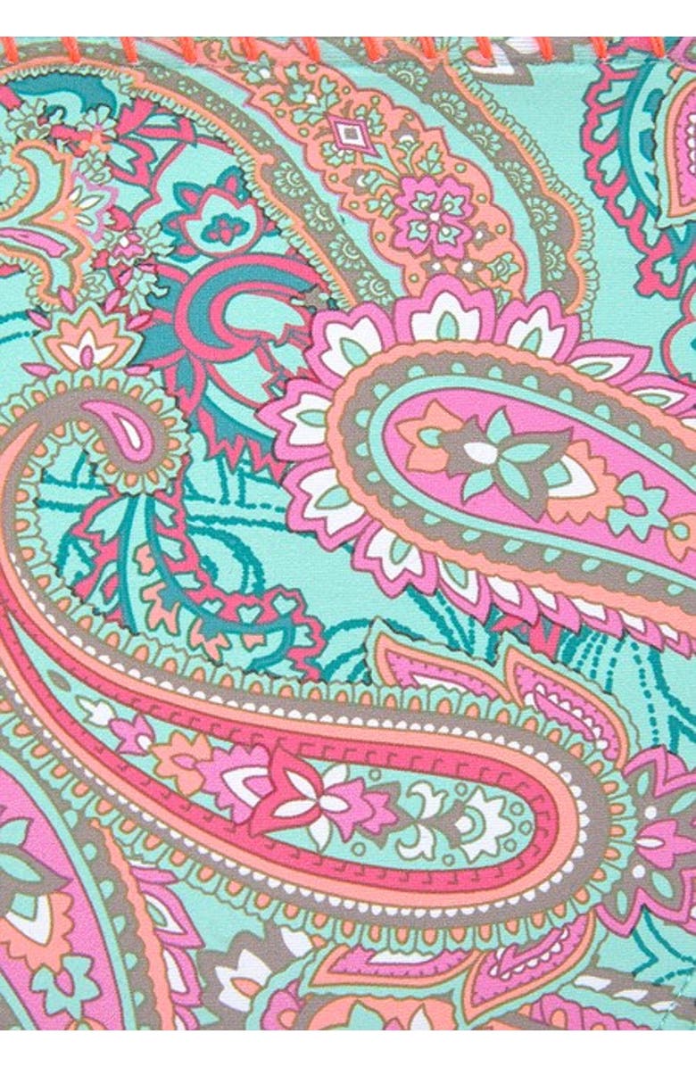 LASCANA Women's Paisley Print Classic Bikini Bottom, Alternate, color, Mint Printed