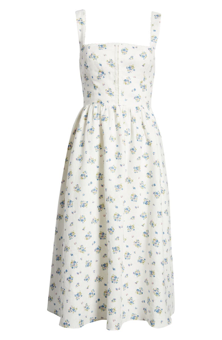 Reformation Tagliatelle Linen Sundress, Alternate, color,