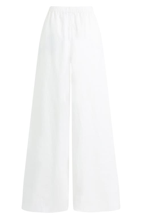Shop Favorite Daughter Linen Wide Leg Pants In Bright White