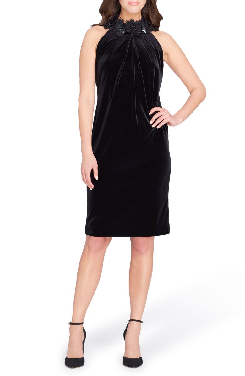 Tahari Floral Halter Sheath Dress, Main, color,