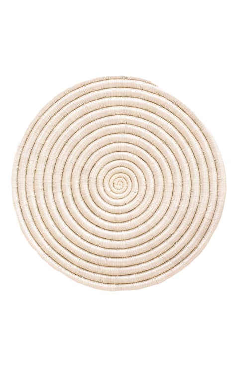 12" Sisal Placemat - White