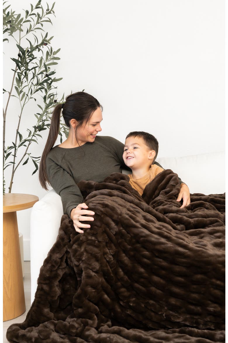 LuxeCloud Blanket, Alternate, color, Brown