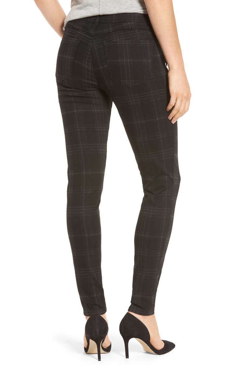 Wit & Wisdom Ab-Solution Side Zip Plaid Skinny Pants, Alternate, color, 