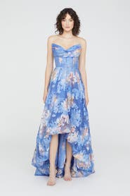 Theia Wendy Bubble Hem Gown