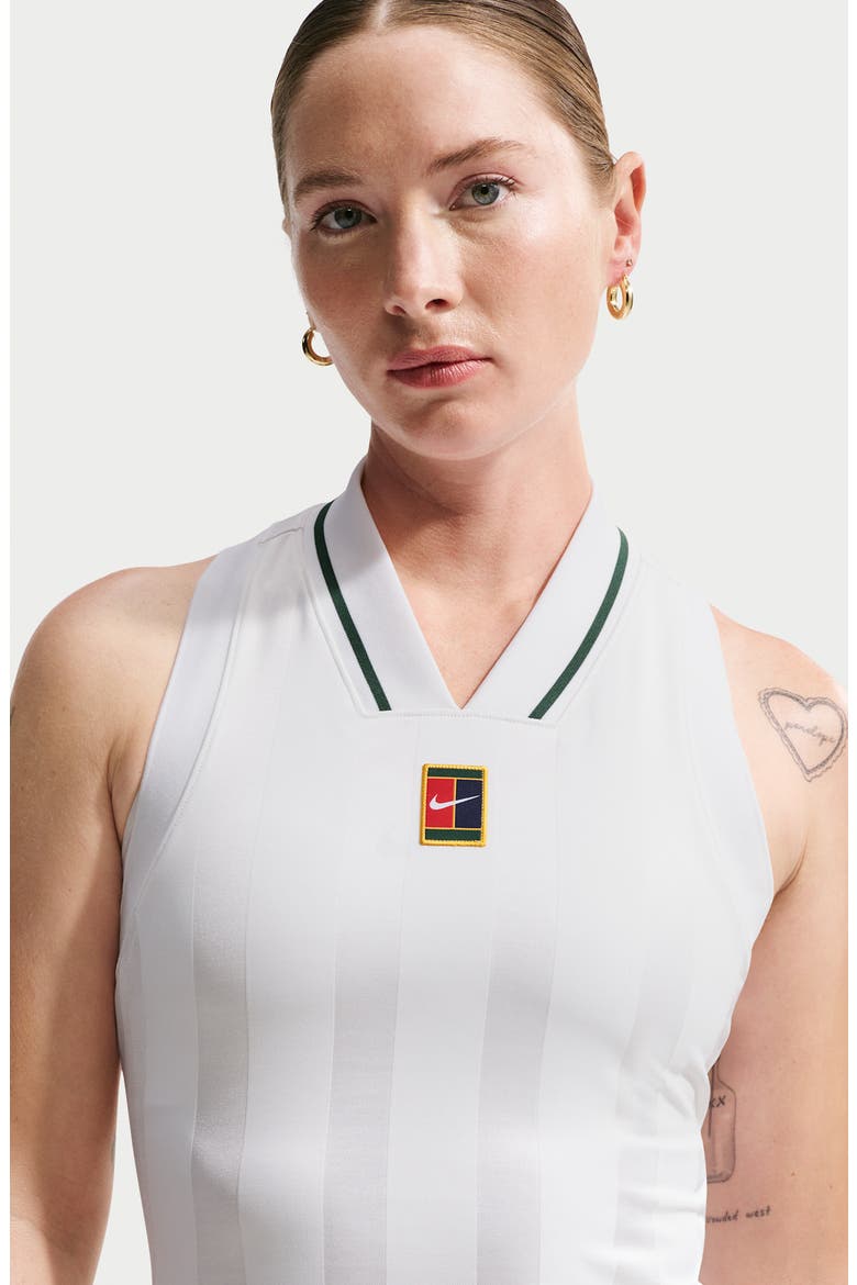 Court V-Neck Sleeveless Performance Tank, Alternate, color, WHITE