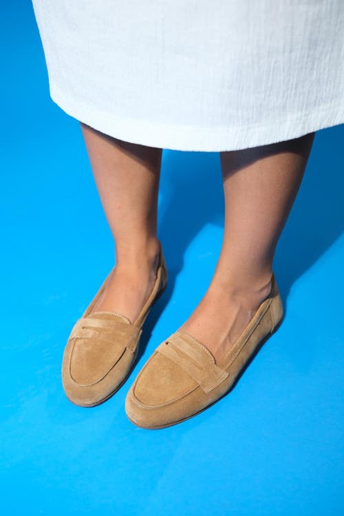 Forever & Always Shoes Women's Dorothy - Cognac Brown Suede Leather Loafers In Cognac Brown Suede Leather