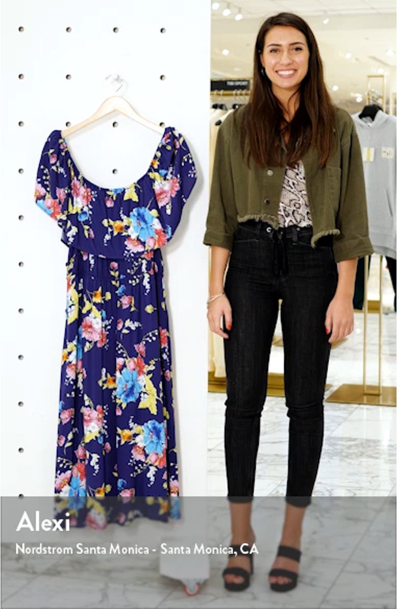 Off the Shoulder Popover Midi Dress, sales video thumbnail