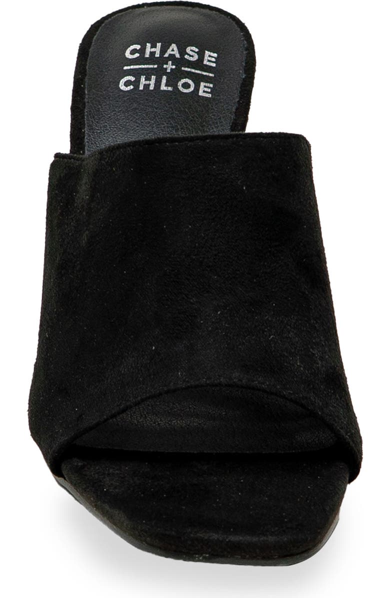 CHASE AND CHLOE Open Toe Mule, Alternate, color, Black