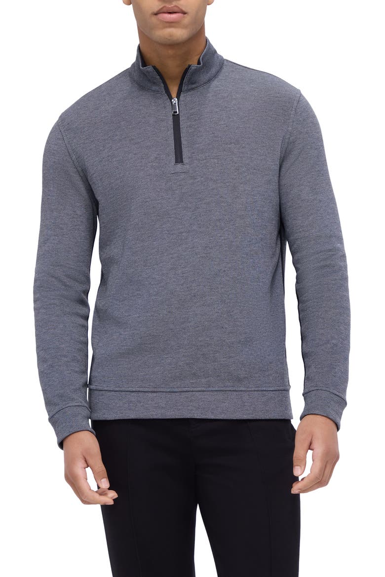 Quarter Zip Pullover, Main, color, BLACK