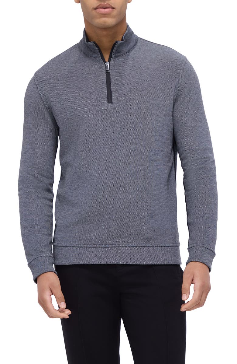 Bugatchi Quarter Zip Pullover, Main, color, 