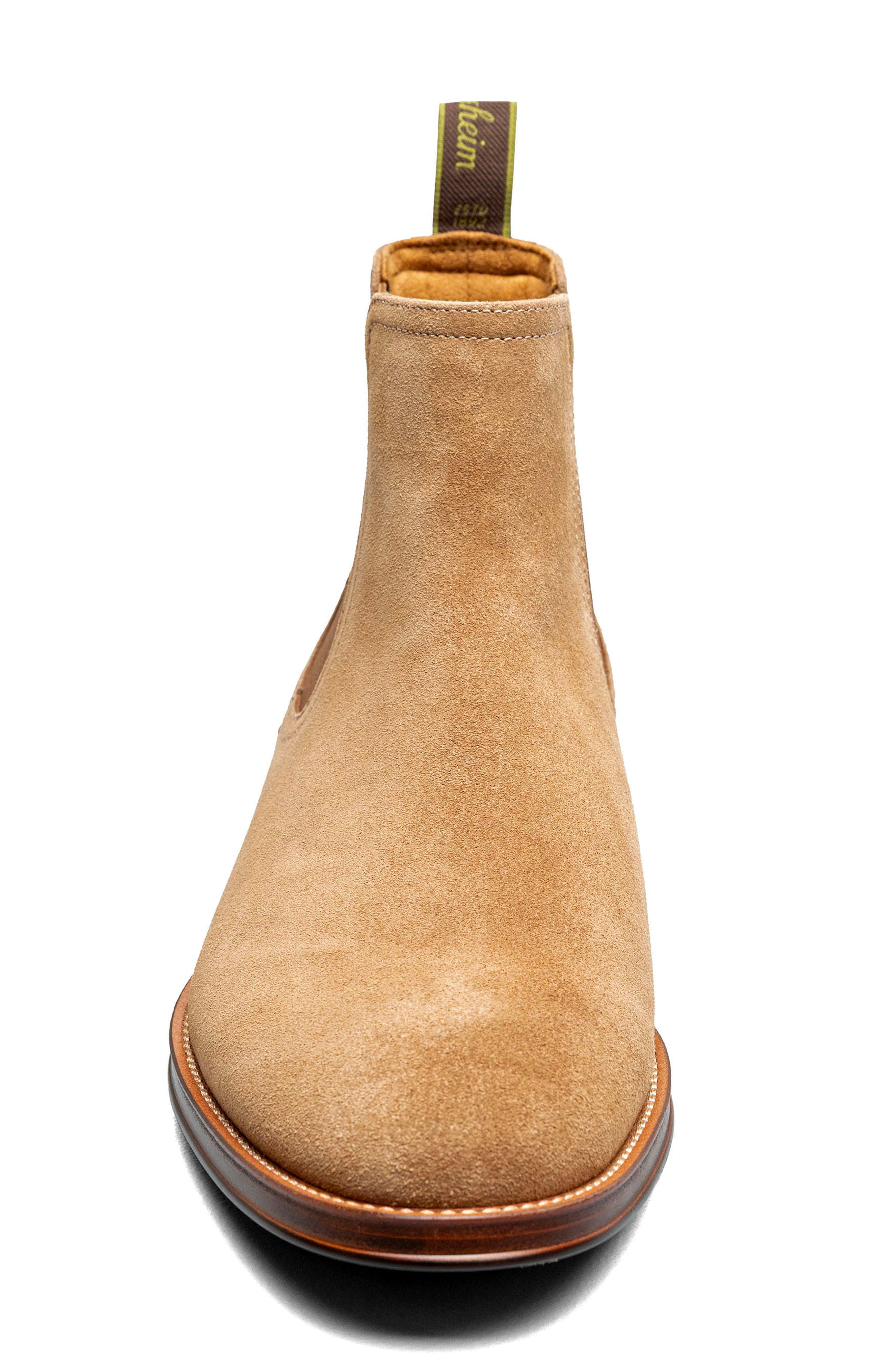 Rucci Lug Plain Toe Chelsea Boot, Alternate, color, SAND