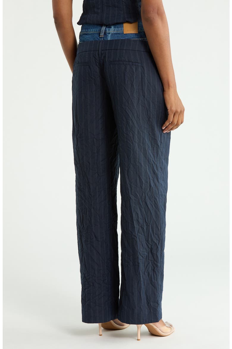 Ophelia Double Waistband Pinstripe Wide Leg Pants, Alternate, color, MIDNIGHT STRIPE