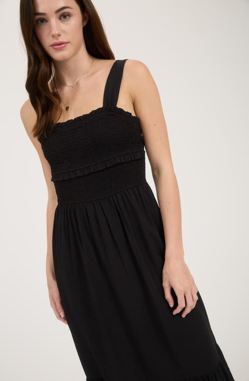BLU PEPPER BLU PEPPER BOW TIE SMOCKED MIDI SUNDRESS 