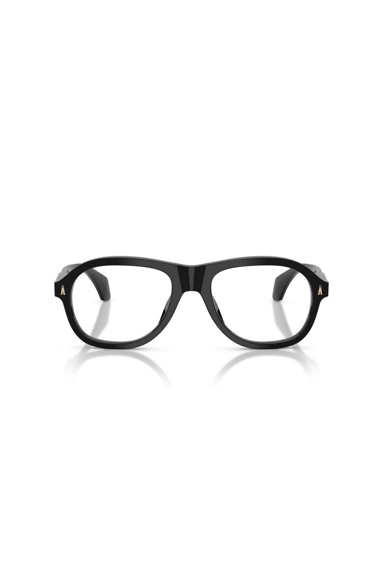 Moncler 55mm Rectangle optical glasses, Alternate, color, Black