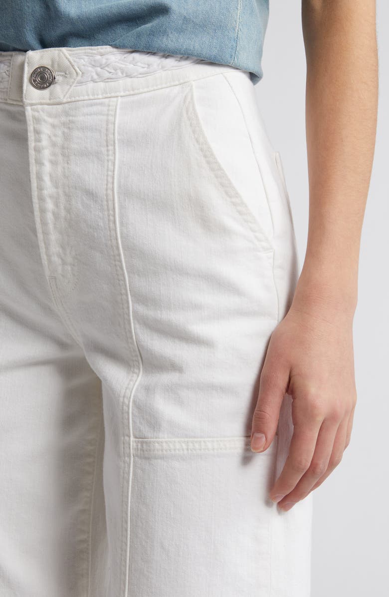 FRAME Braided Waistband Wide Leg Jeans, Alternate, color, 