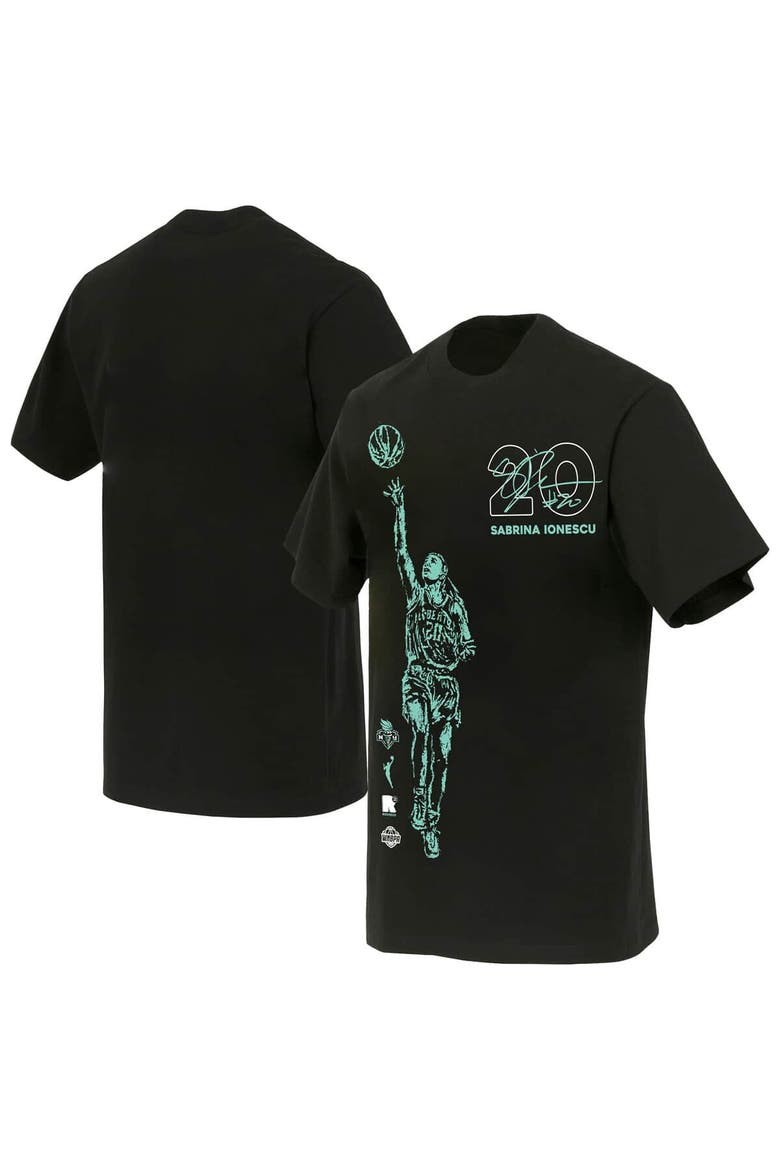 Unisex round21 Sabrina Ionescu Black New York Liberty Player T-Shirt, Alternate, color, Black