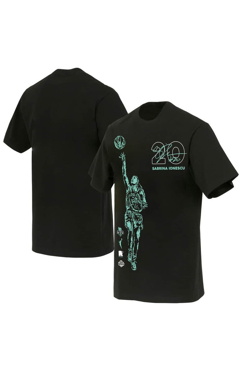 round21 Unisex round21 Sabrina Ionescu Black New York Liberty Player T-Shirt, Alternate, color, Black