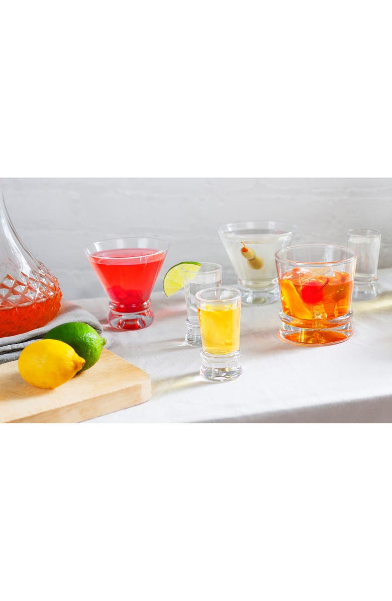 JoyJolt Afina Crystal Stemless Martini Glass - Set of 4, Alternate, color, Clear