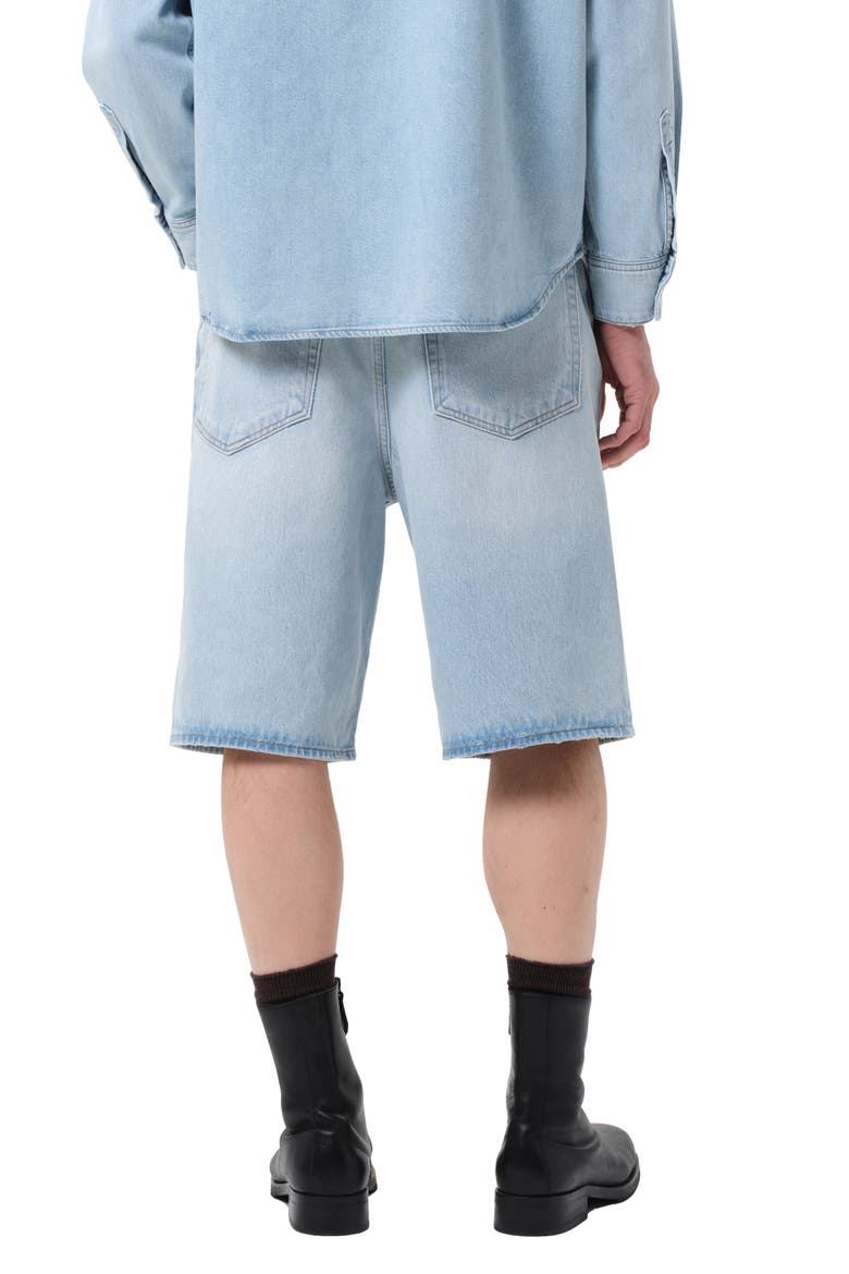 Fusion Slouchy Denim Skater Shorts, Alternate, color, EXTRACT PALE INDIGO