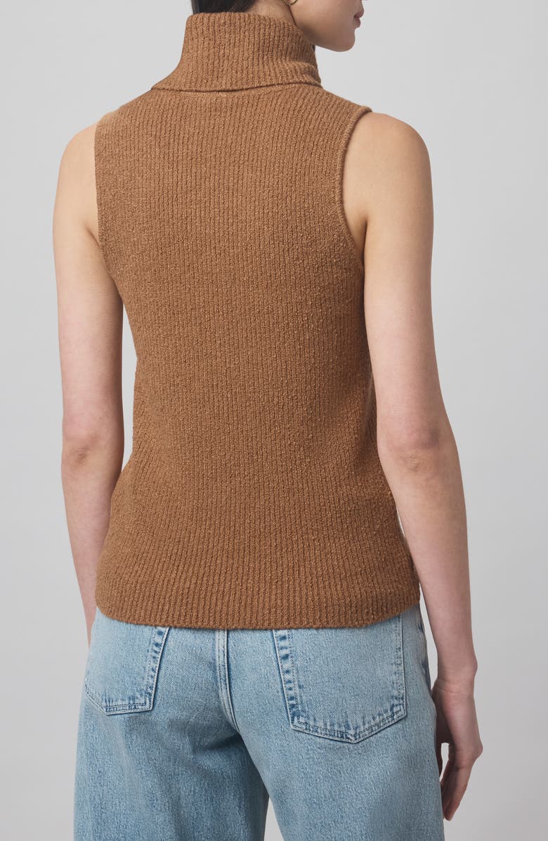 Splendid x @cellajaneblog Sleeveless Turtleneck Sweater, Alternate, color, Caramel
