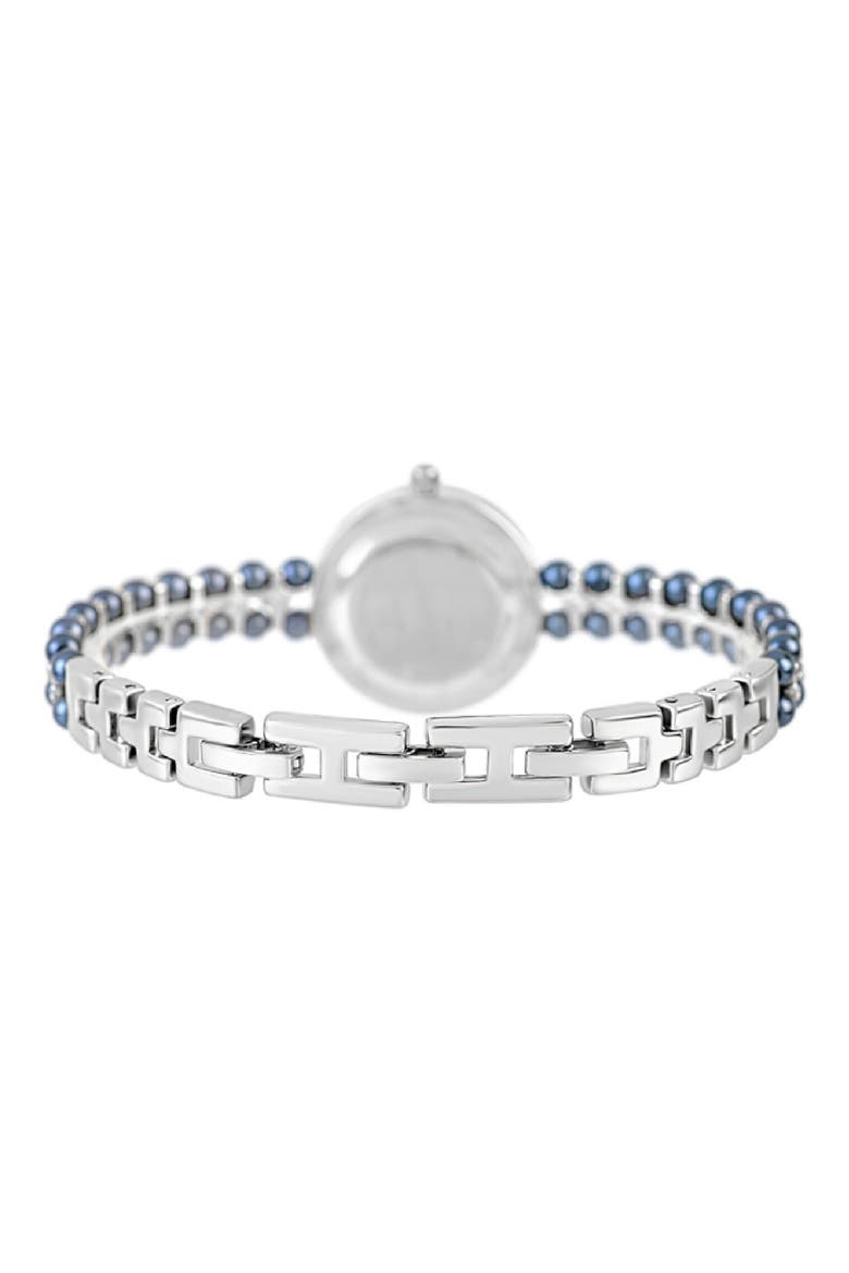 Mother-of-Pearl Quartz Bracelet Watch, 25mm, Alternate, color, SILVER