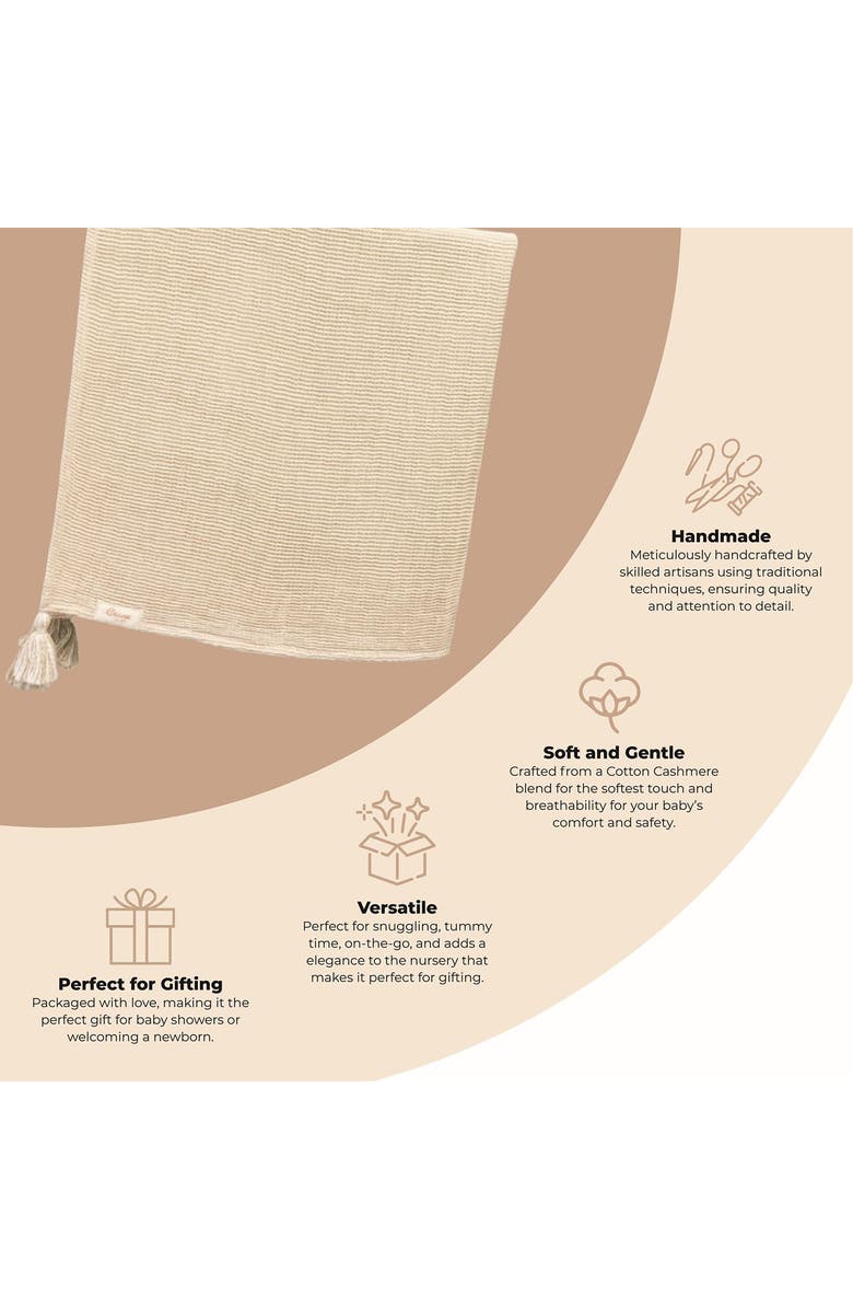 CRANE BABY Luxe Cotton Baby Blanket, Alternate, color, Hazelwood