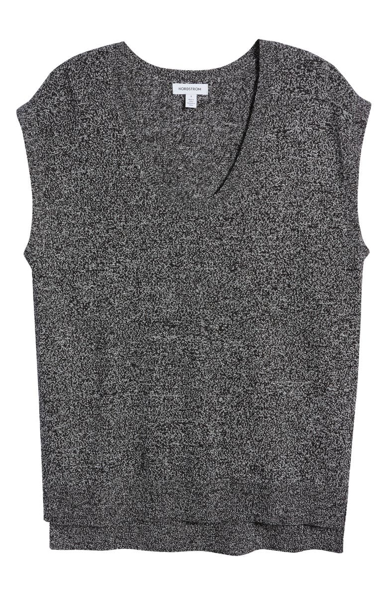 Nordstrom Marled Sleeveless Sweater, Alternate, color, 